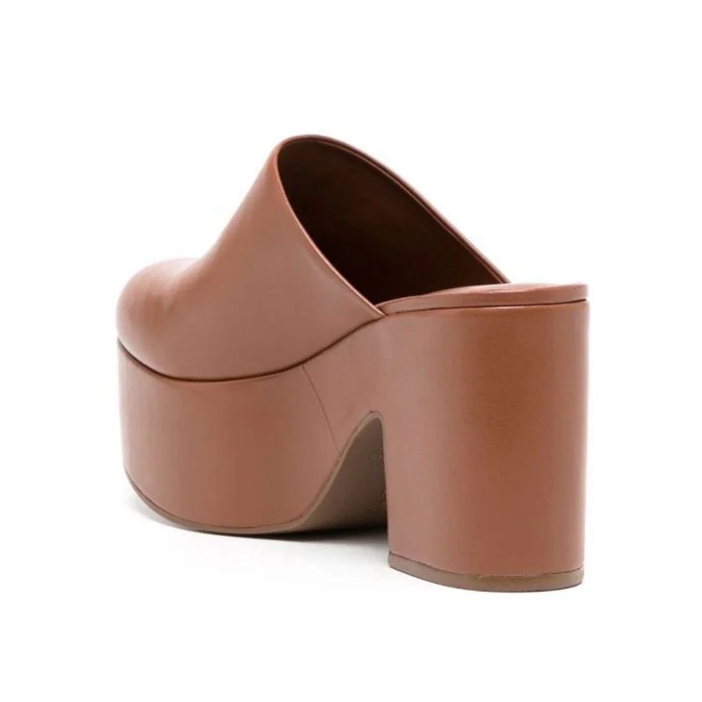LARROUDE MISO Platform Clog in Caramel Leather, so comfortable. Be Summer Ready - Picture 11 of 14